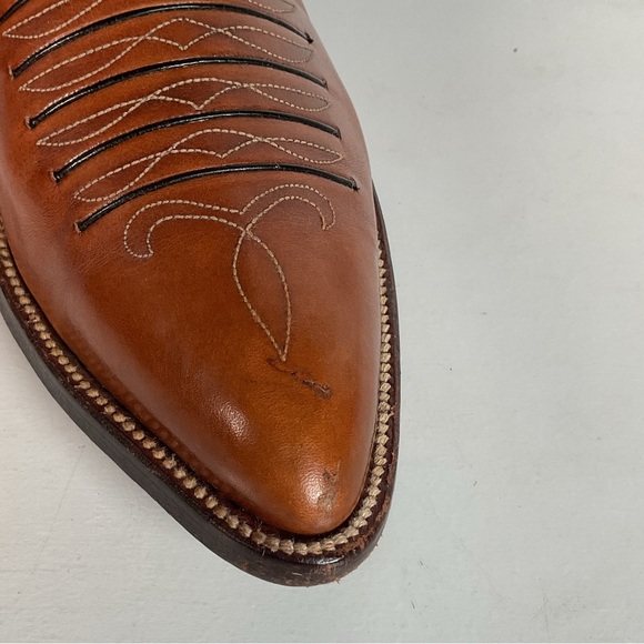 Vintage Dan Post Line Dancing Cowboy Boots 12 B Made in Spain - Picture 10 of 16